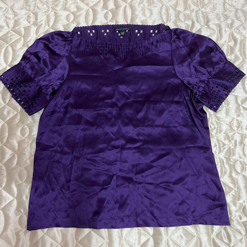 Banana Republic Purple Silk Blouse